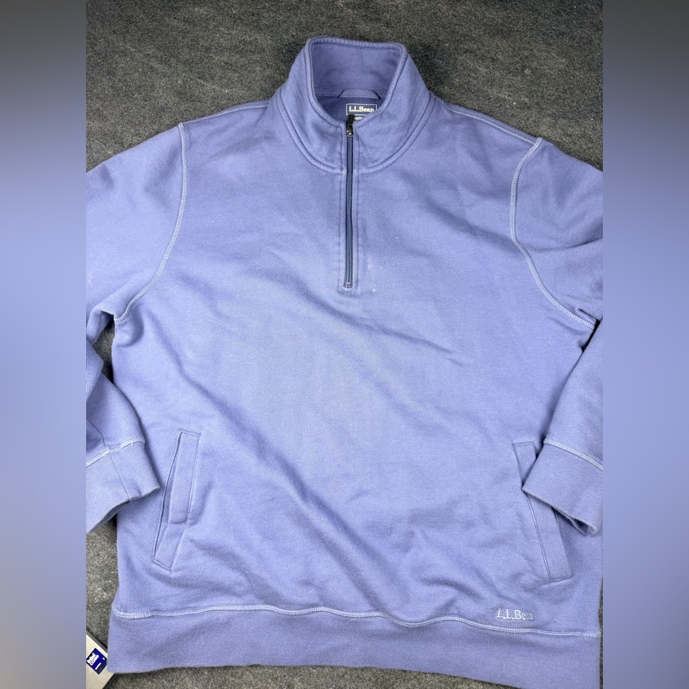 L.L. Bean Men's blue quarter zip